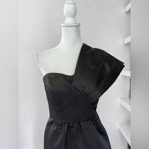 Agua black dramatic cocktail mini dress size 8